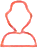 Red user avatar outline