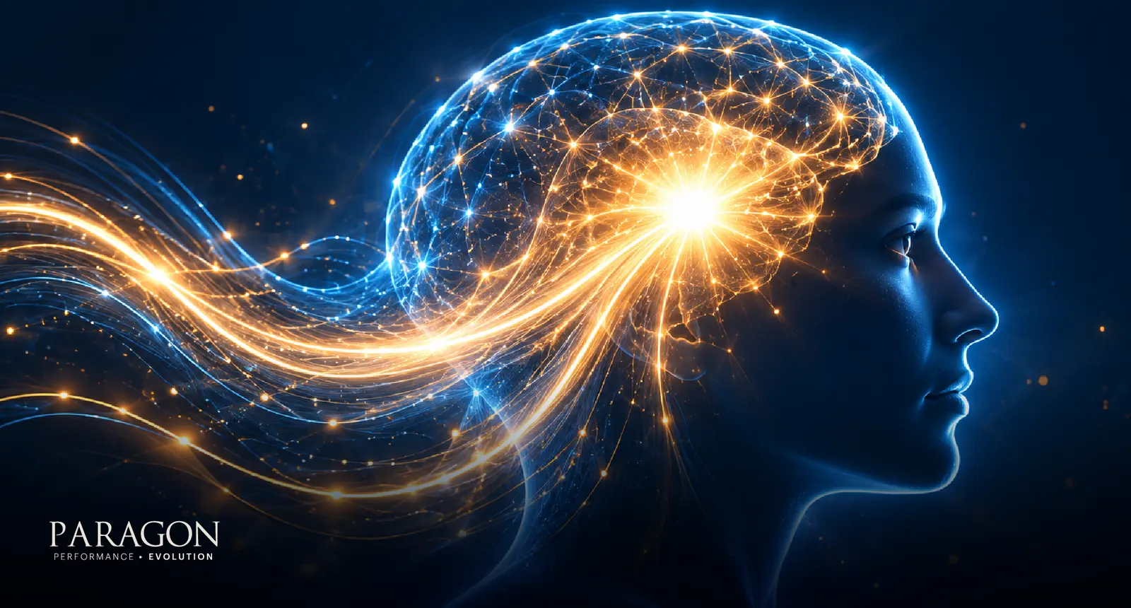 Profile of a person with light flowing into the mind, representing a new perspective